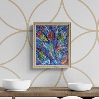 Ice on the River- Original Abstract Acrylic Painting On Canvas