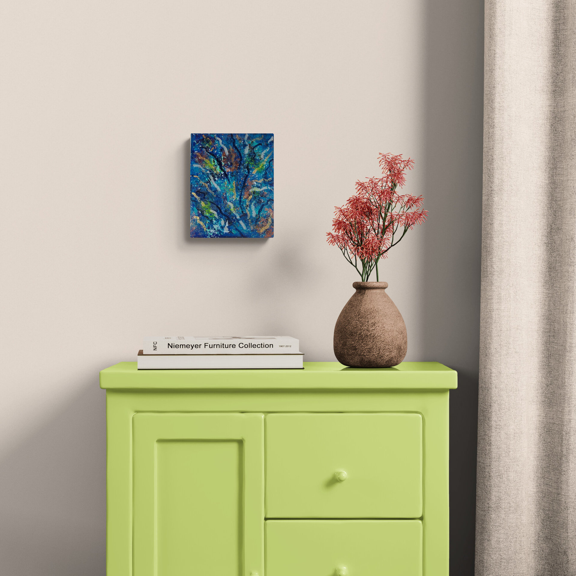 Ice on the River- Original Abstract Acrylic Painting On Canvas